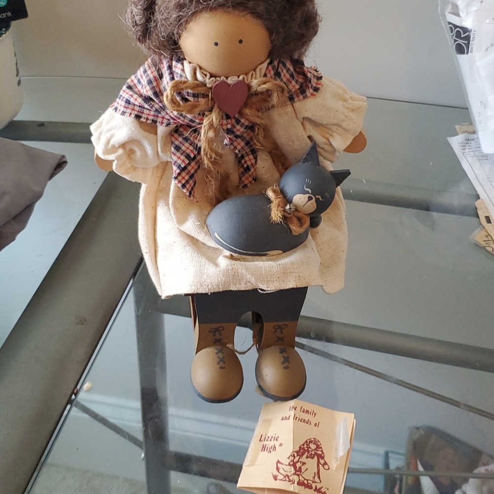 1988 lizzie high bess high wooden doll w/tag